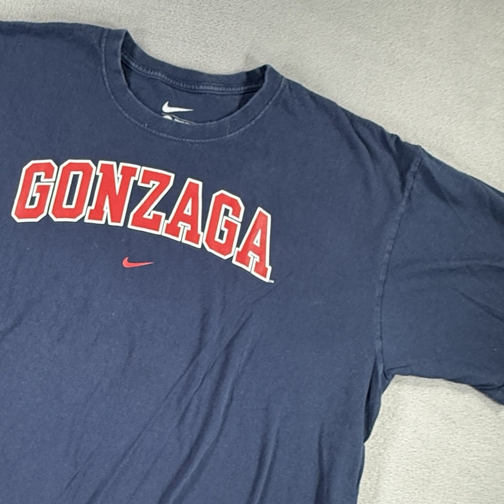 Nike Gonzaga Bulldogs Shirt Navy Size 2XL Loose Fit NCAA